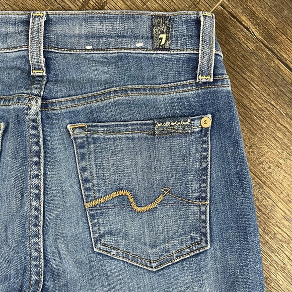 7 For All Mankind Distressed Skinny Jeans Pants Denim ((size 24)) - Picture 4 of 8